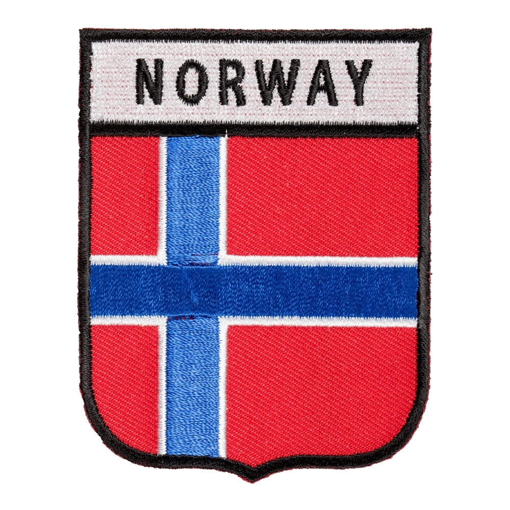 Norway Flag Shield Patch, Scandinavian Country Patches — product image