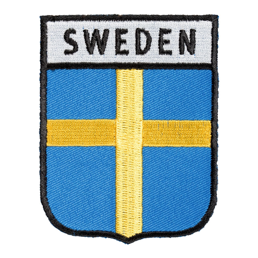 Sweden Flag Shield Patch, Scandinavian Country Flag Patches — product image