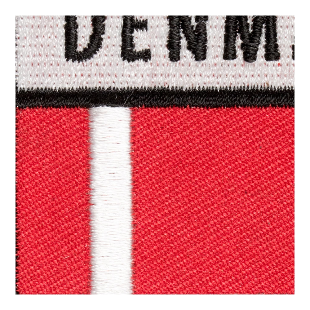 Denmark Flag Shield Patch, Scandinavian Country Flag Patches — detail view 2