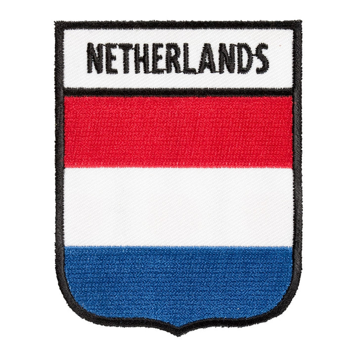 Netherlands Flag Shield Patch, European Country Flag Patches — product image