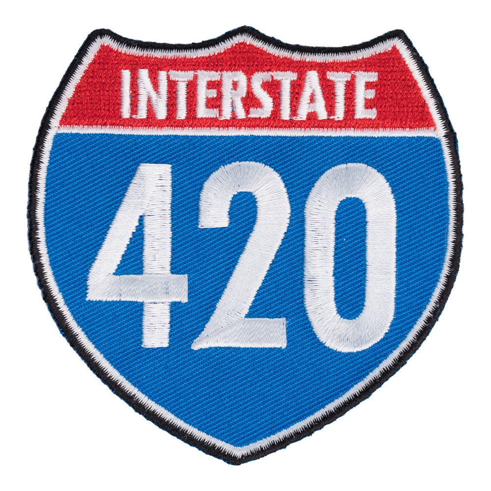 I-420 Road Sign Patch, Marijuana Smoking Patches — product image