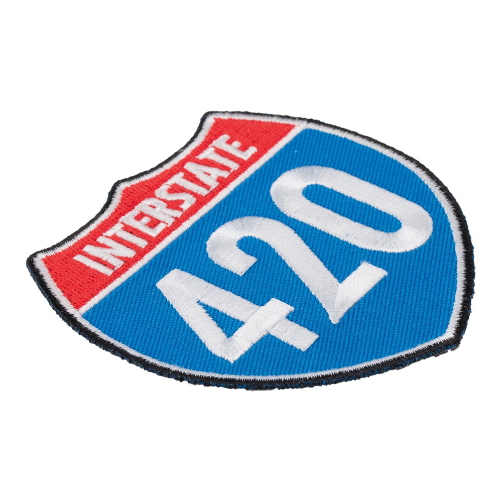 I-420 Road Sign Patch, Marijuana Smoking Patches — detail view 1