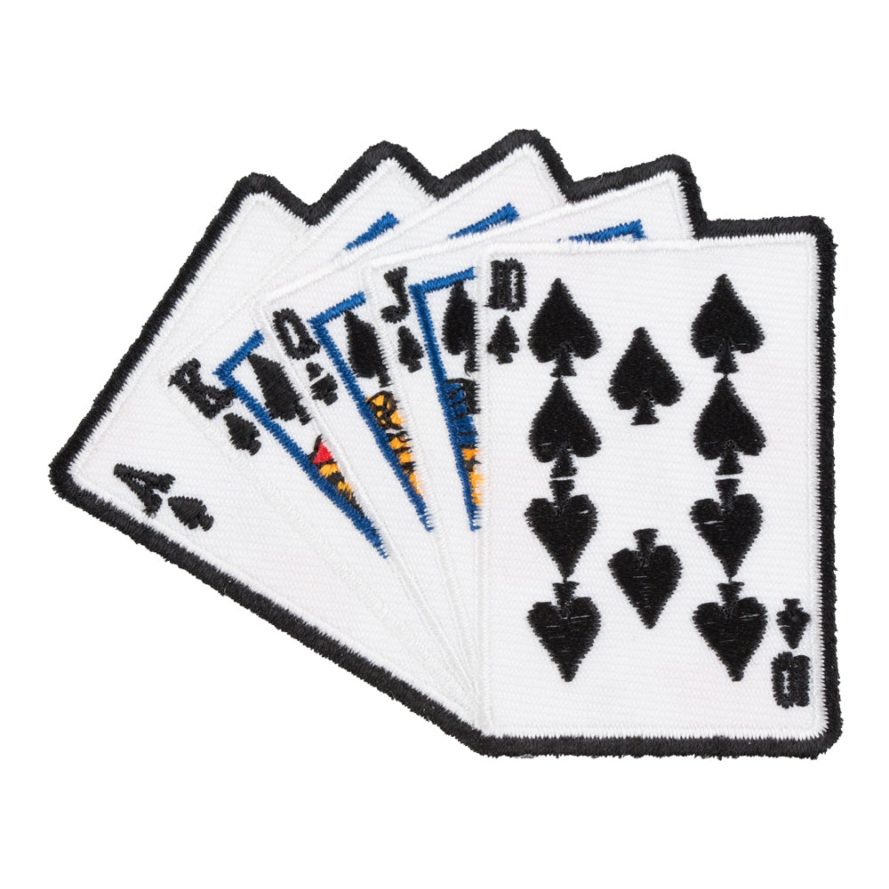 Royal Flush Poker Hand Patch, Playing Card Patches — product image