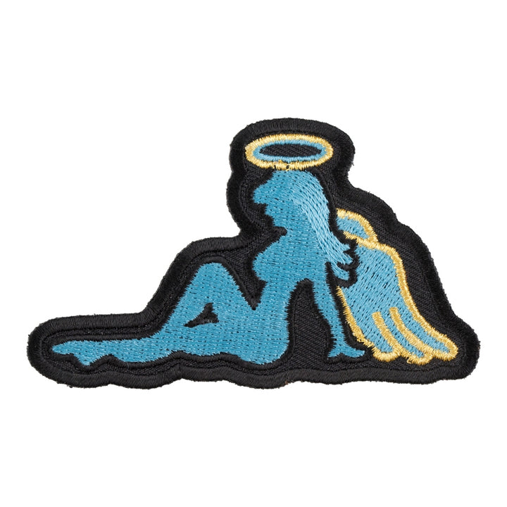 Lounging Sexy Blue Angel Patch, Ladies Patches — product image