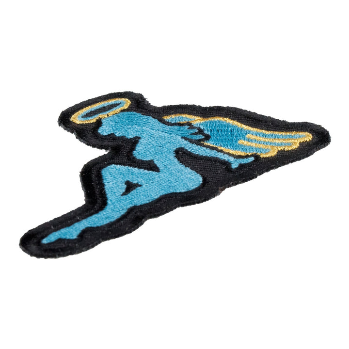 Lounging Sexy Blue Angel Patch, Ladies Patches — detail view 2