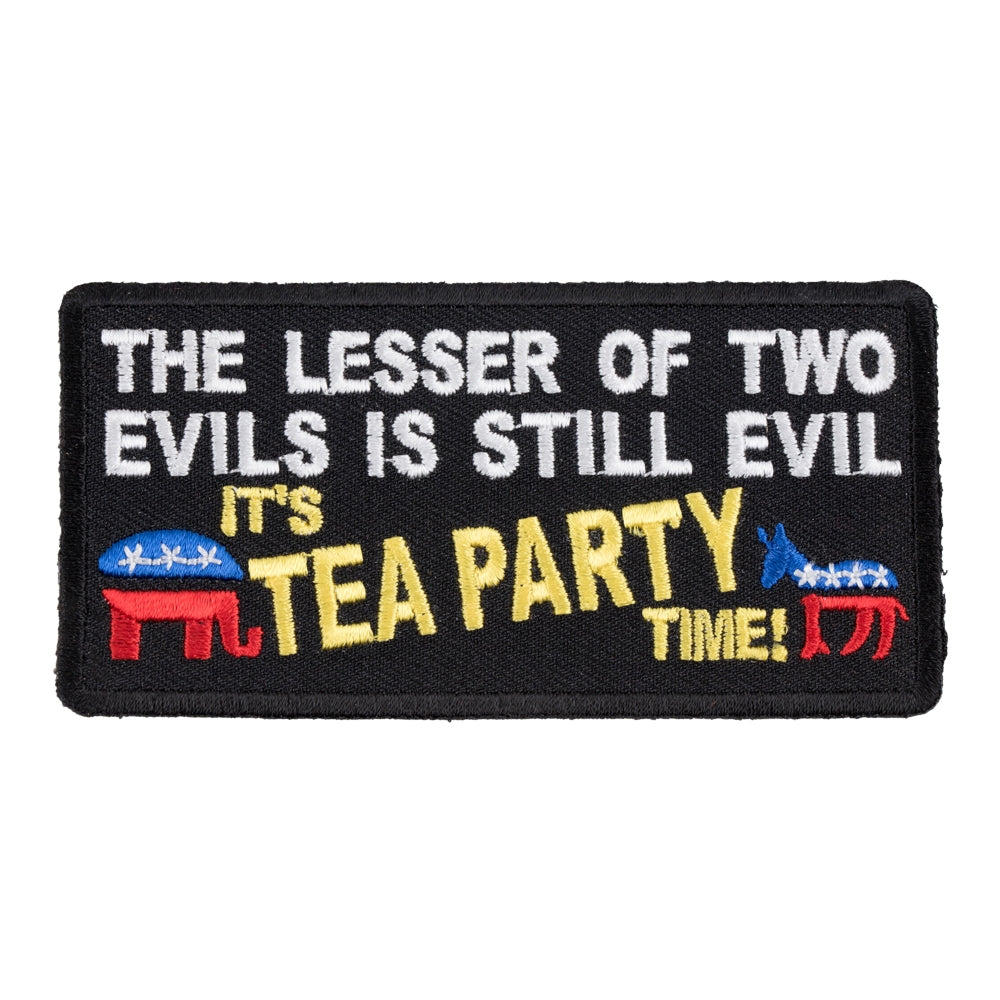 Lesser of Two Evils Tea Party Patch, Political Sayings Patches — product image