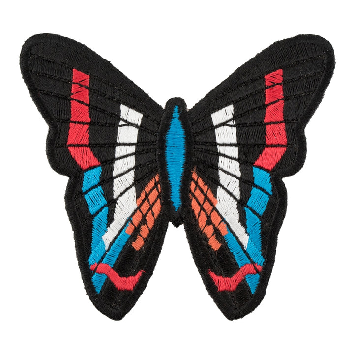Red, White &amp; Blue Butterfly Patch, Butterfly Patches — product image