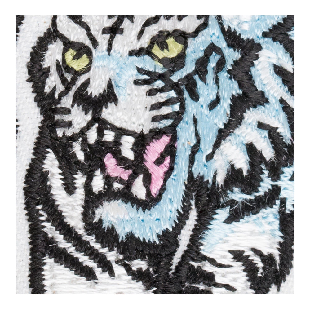 Walking White Tiger Patch, Tiger &amp; Animal Patches — detail view 2