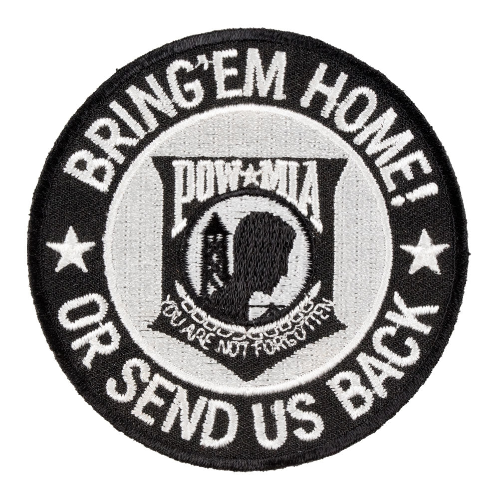 POW MIA Bring Em Home Send Us Back Military Patch — product image