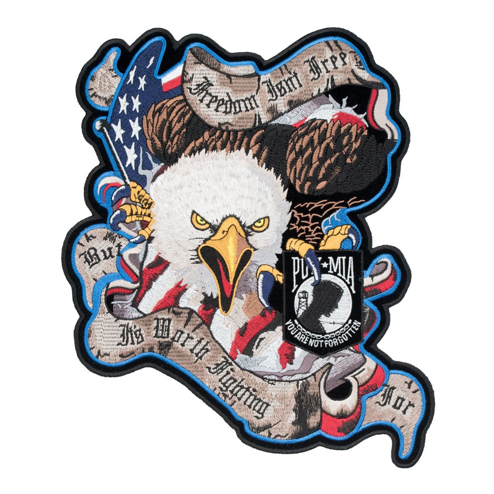 Freedom Isn't Free POW Eagle Patch, Large Size — product image