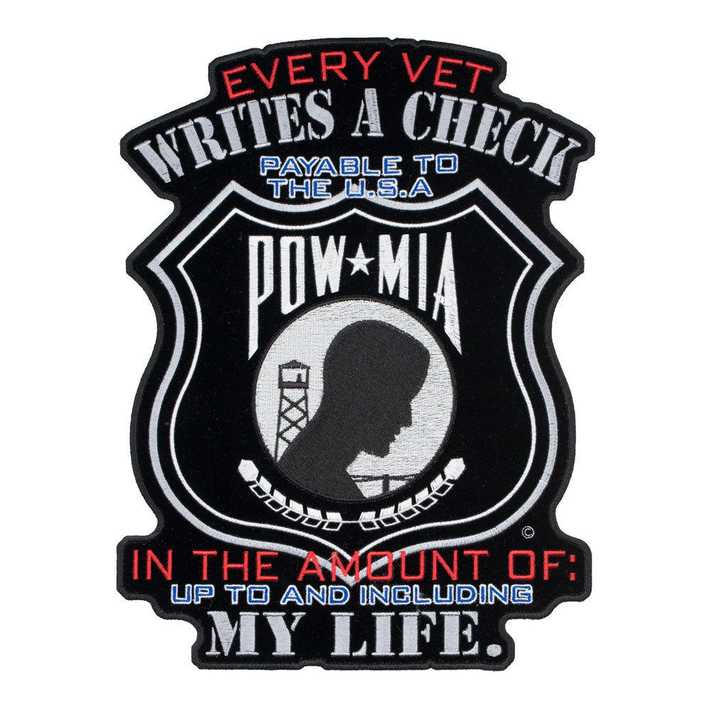 Every Vet Writes A Check POW Patch, Large Size — product image