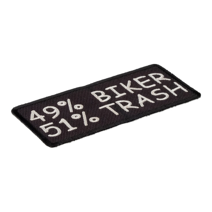 49% Biker 51% Trash Patch, Biker Sayings Patches — detail view 1