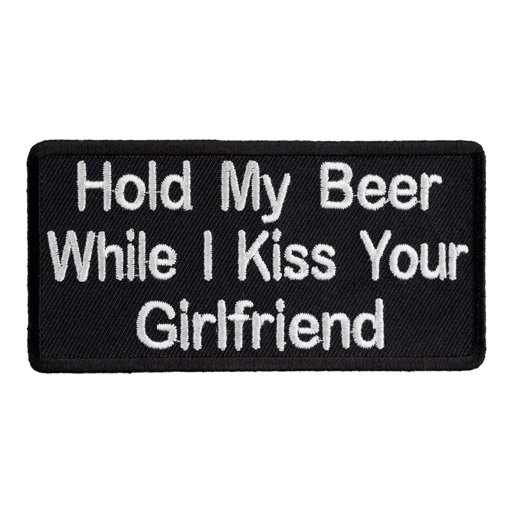 Hold My Beer Kiss Your Girlfriend Patch, Funny Patches — product image