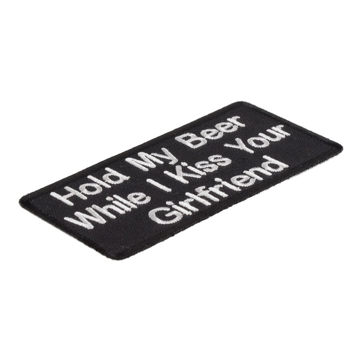 Hold My Beer Kiss Your Girlfriend Patch, Funny Patches — detail view 1