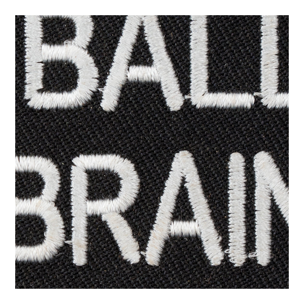 More Balls Than Brains Patch, Funny Sayings Patches — detail view 2