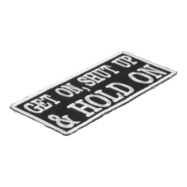 Get On Shut Up &amp; Hold On Patch, Biker Sayings Patches — detail view 2