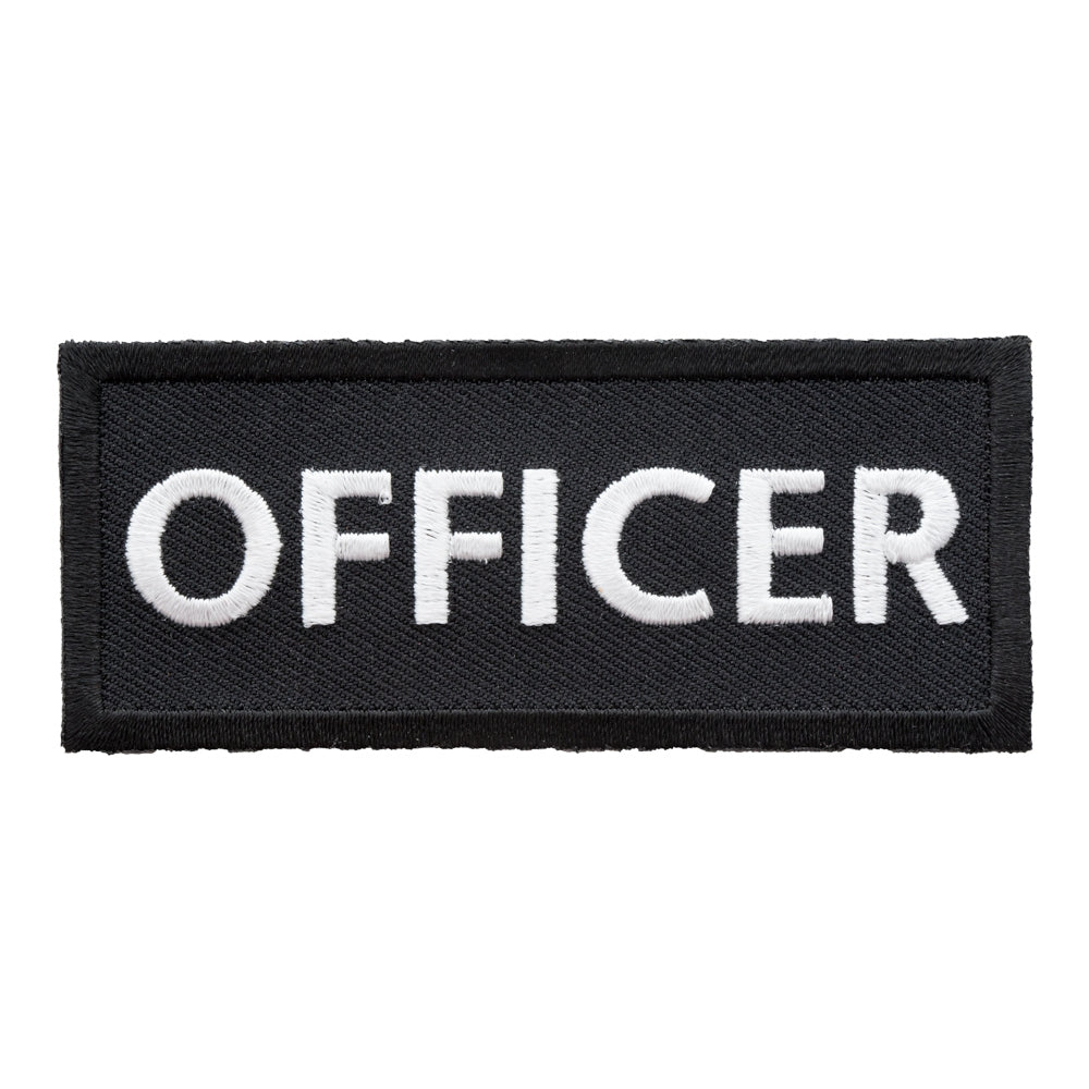 Officer Black & White Patch, Biker Club Patches — product image