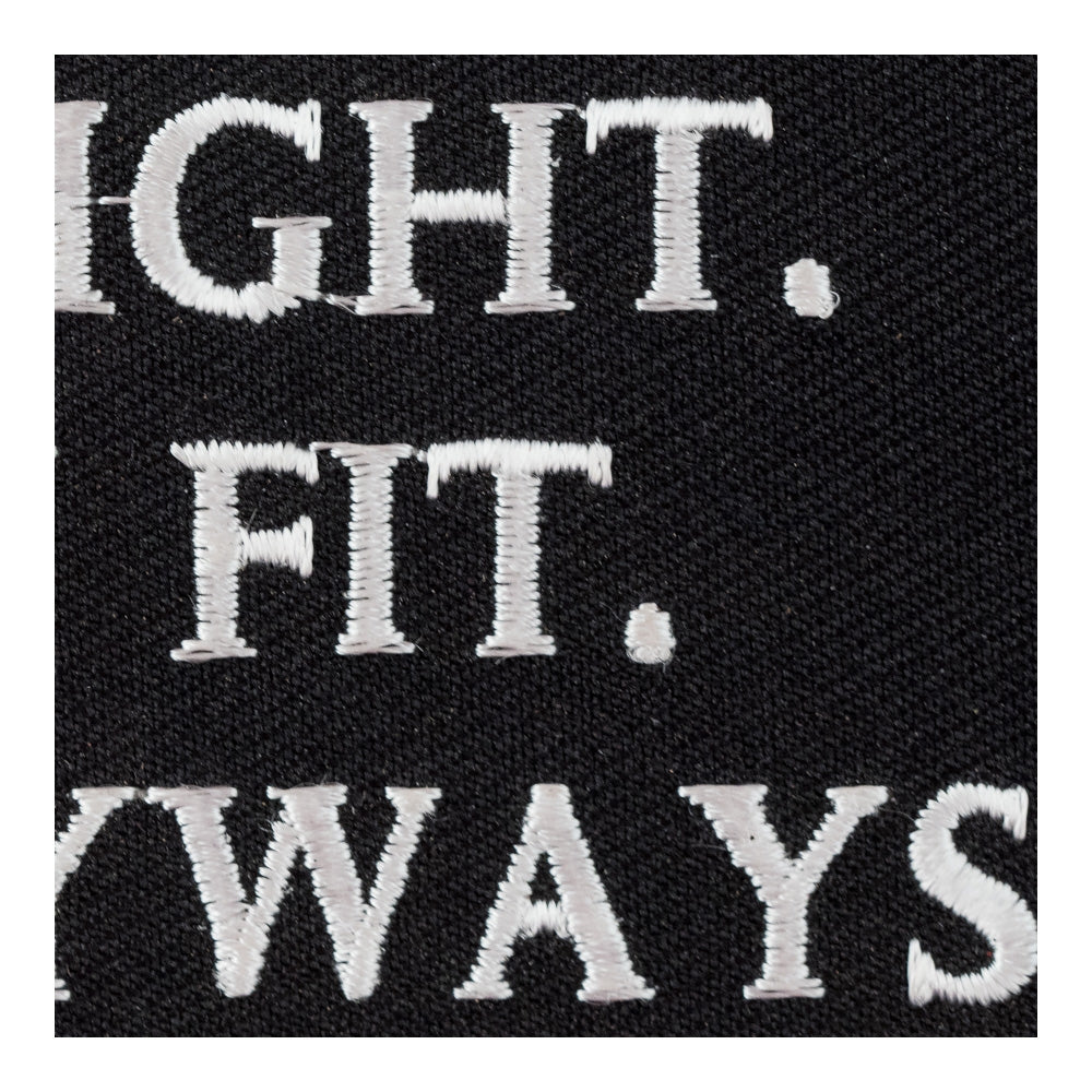 Eat Right Stay Fit Patch, Funny Sayings Patches — detail view 2