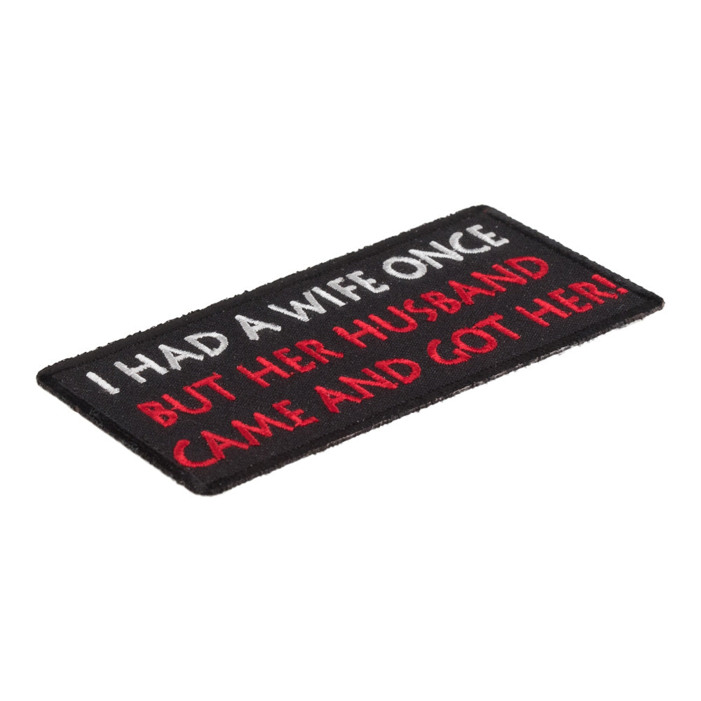 I Had A Wife Once Patch, Funny Sayings Patches — detail view 1