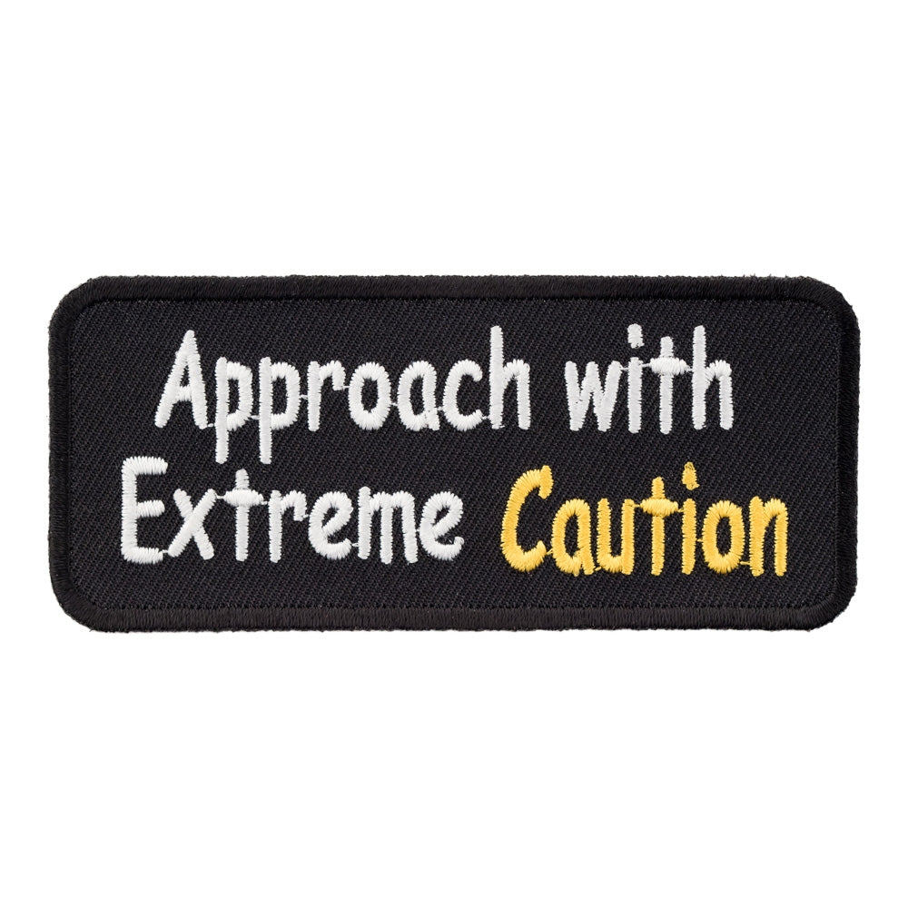 Approach With Extreme Caution Patch, Funny Patches — product image