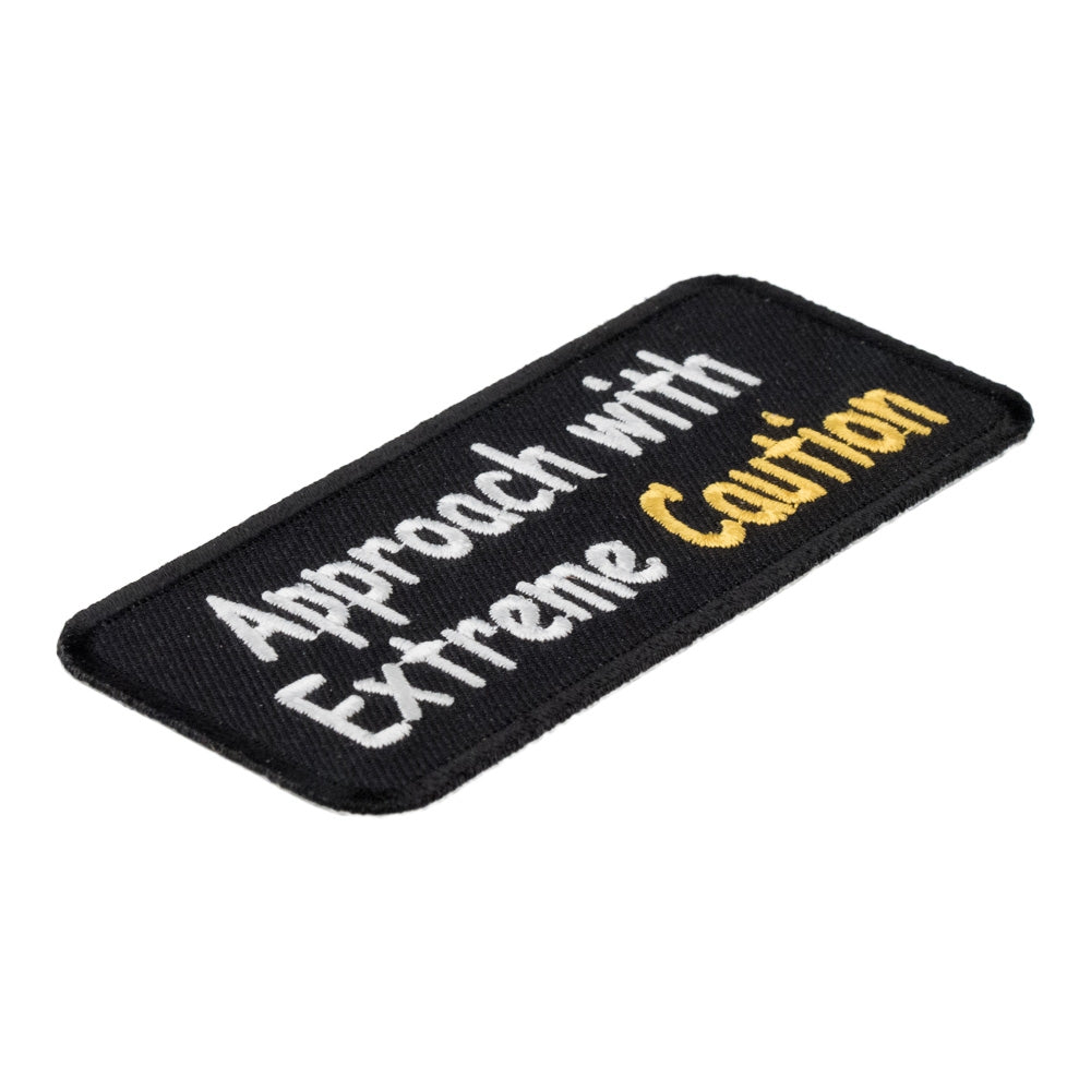 Approach With Extreme Caution Patch, Funny Patches — detail view 1