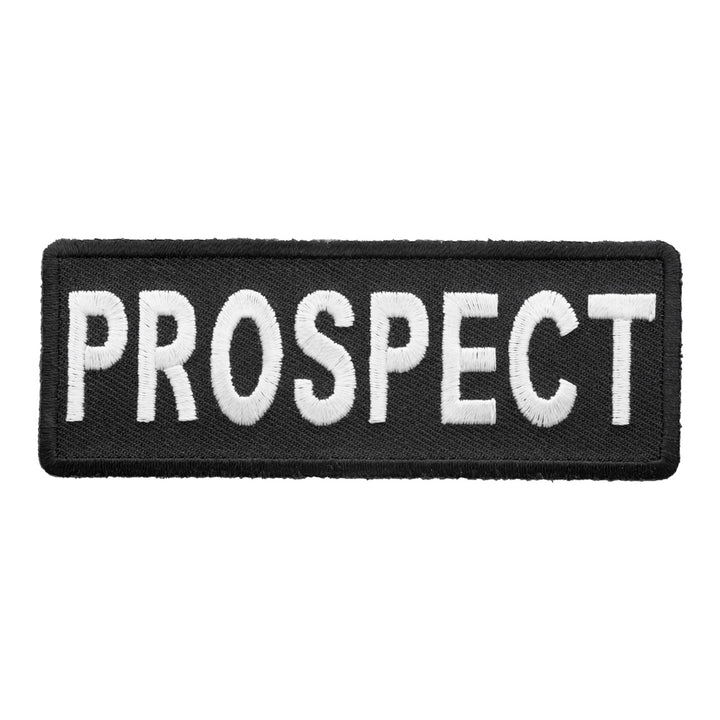 Prospect Black &amp; White Patch, Biker Club Rank Patches — product image
