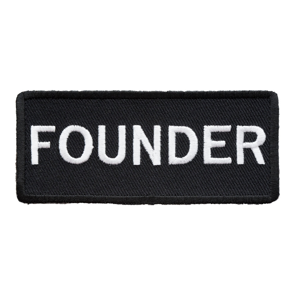 Founder Black &amp; White Patch, Biker Club Rank Patches — product image
