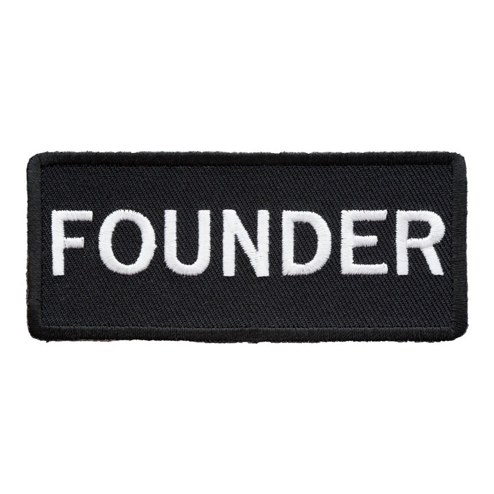 Founder Black &amp; White Patch, Biker Club Rank Patches — product image