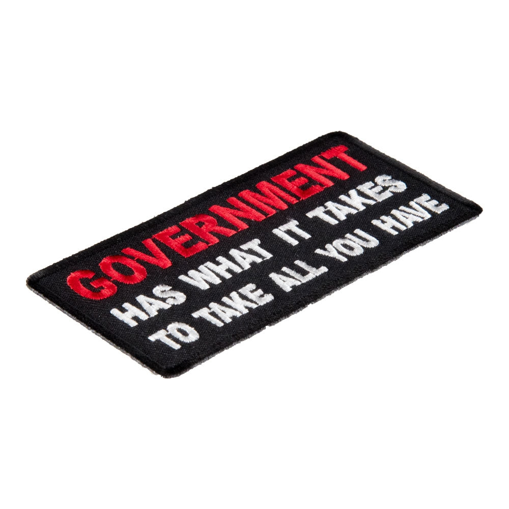 Government Take All You Have Patch, Political Patches — detail view 1