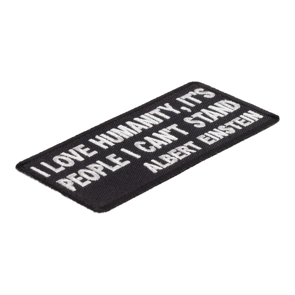 I Love Humanity Albert Einstein Patch, Quote Patches — detail view 1
