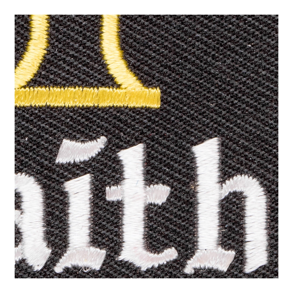 Faith Yellow Cross Patch, Religious Christian Patches — detail view 1