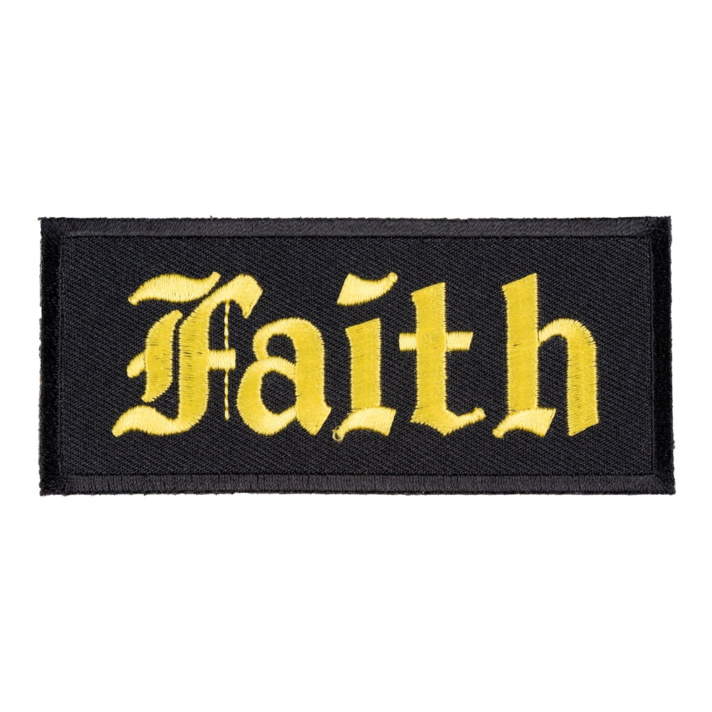 Faith Black & Yellow Patch, Christian Patches — product image
