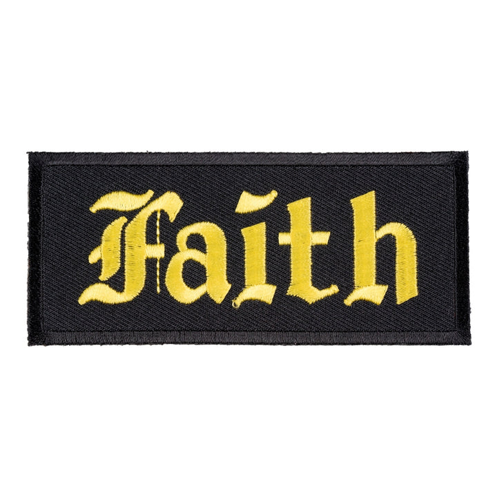 Faith Black &amp; Yellow Patch, Christian Patches — product image
