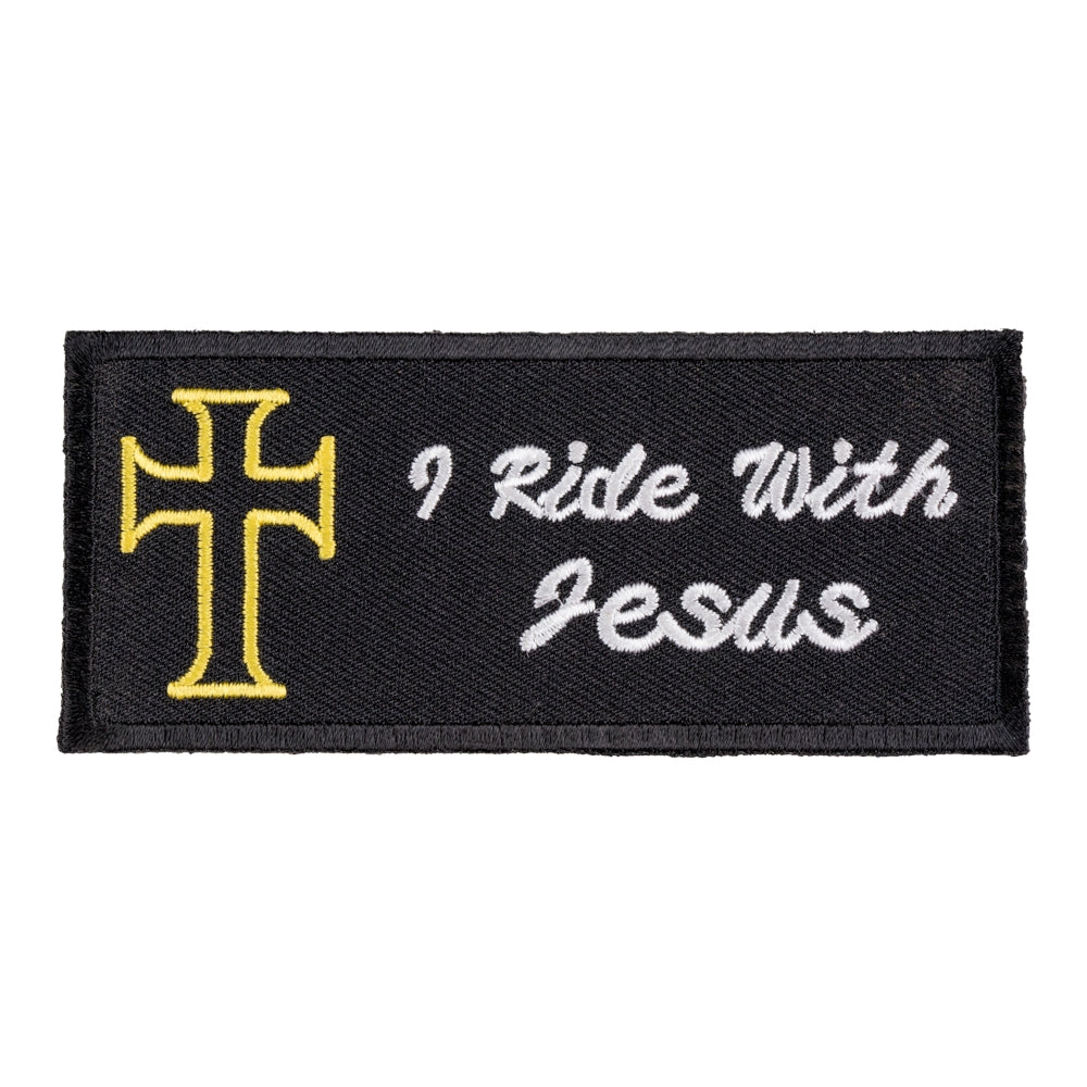I Ride With Jesus Cross Patch, Christian Patches — product image