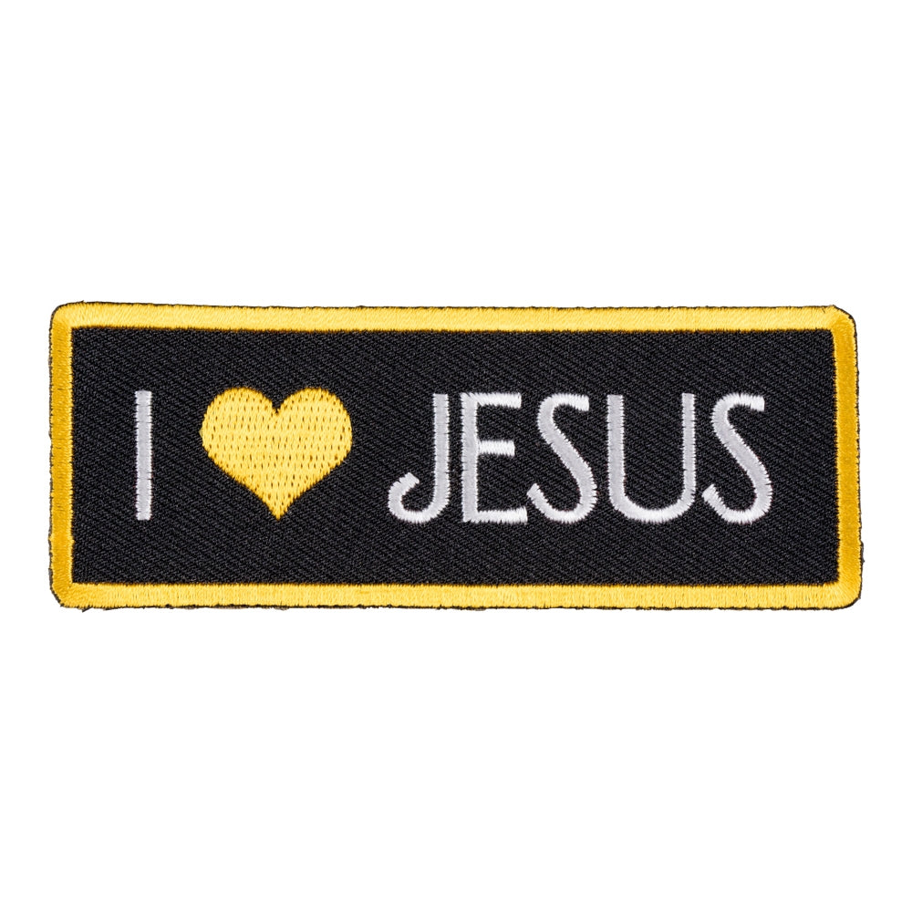 I Love Jesus Heart Patch, Christian Patches — product image