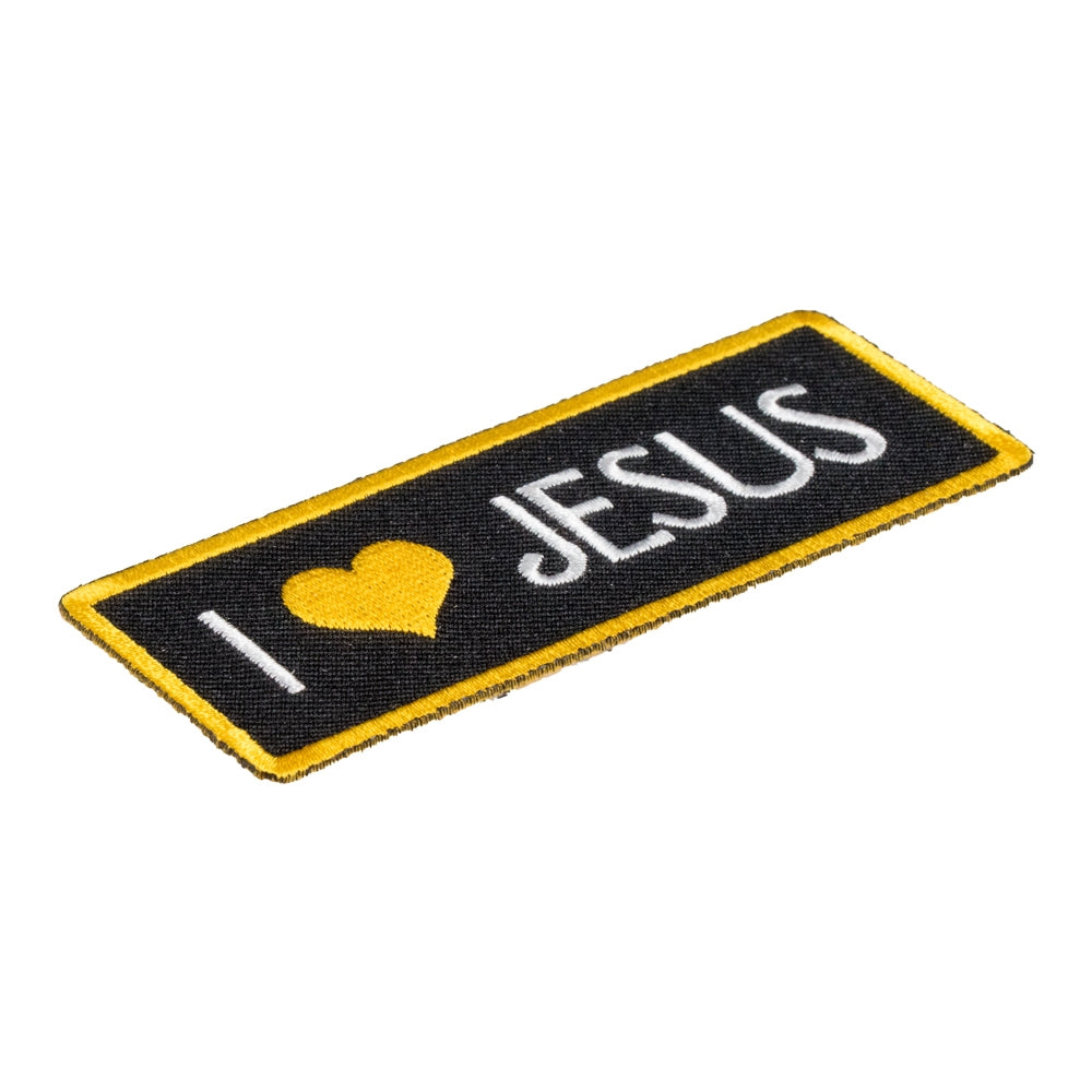 I Love Jesus Heart Patch, Christian Patches — detail view 1