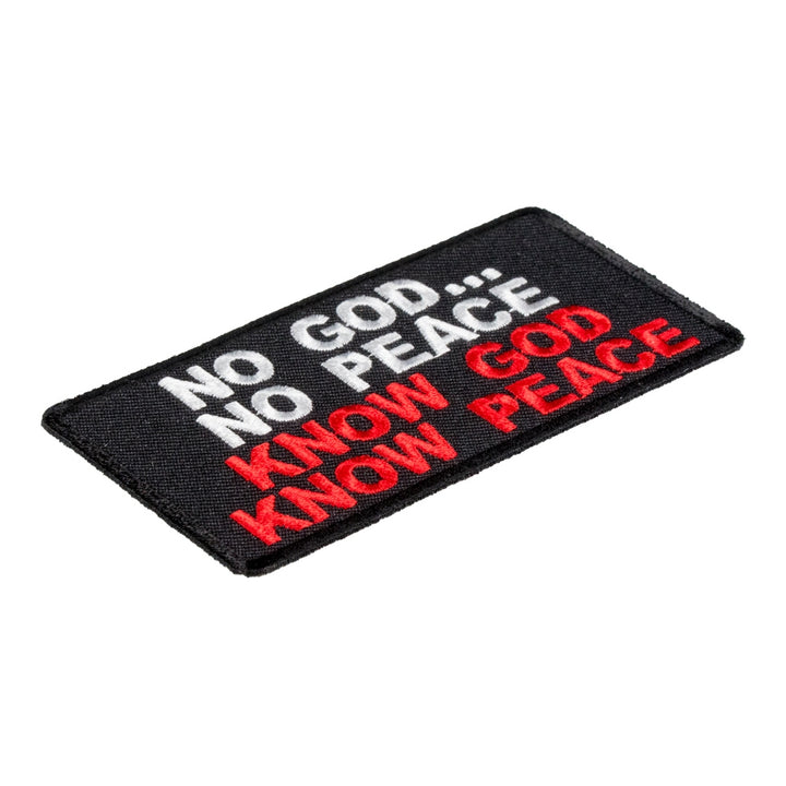 Know God Know Peace Patch, Religious Patches — detail view 2