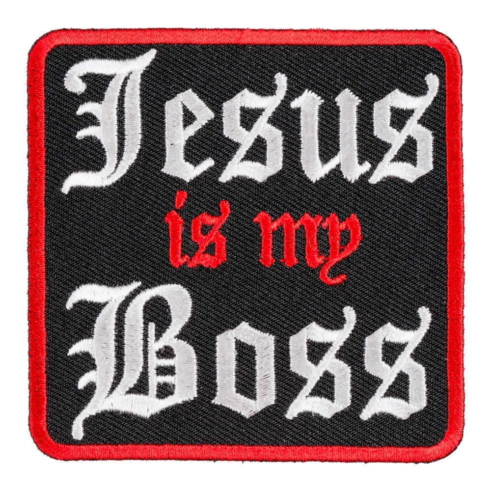 Jesus Is My Boss Patch, Christian Patches — product image