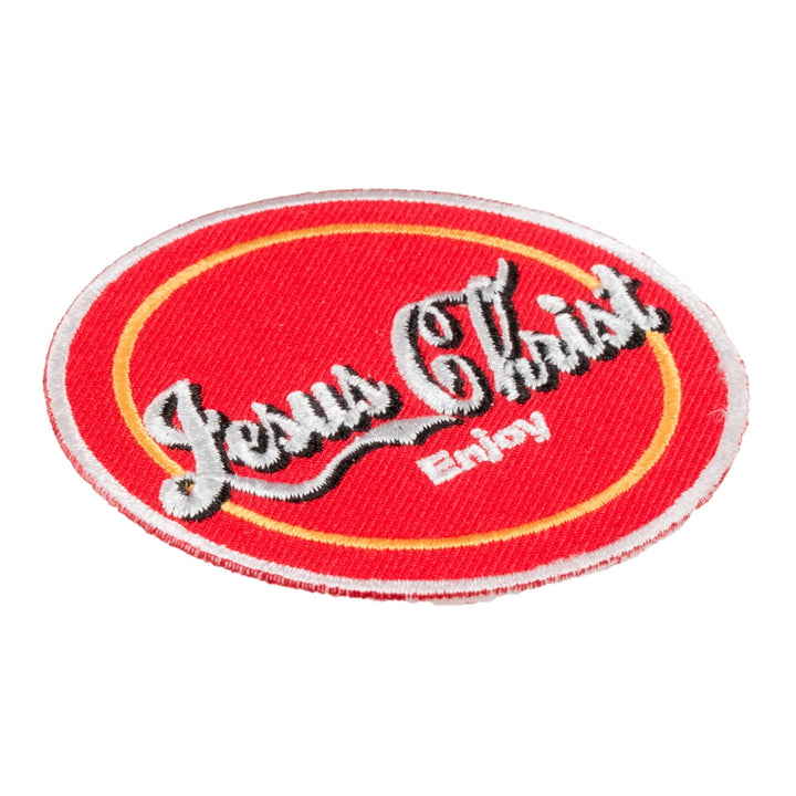 Jesus Christ Enjoy Red Patch, Christian Patches — detail view 1