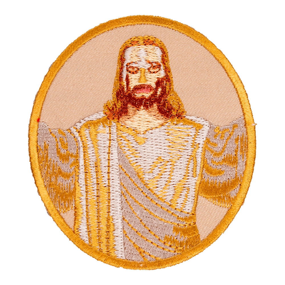 Golden Jesus Portrait Patch, Christian Patches — product image
