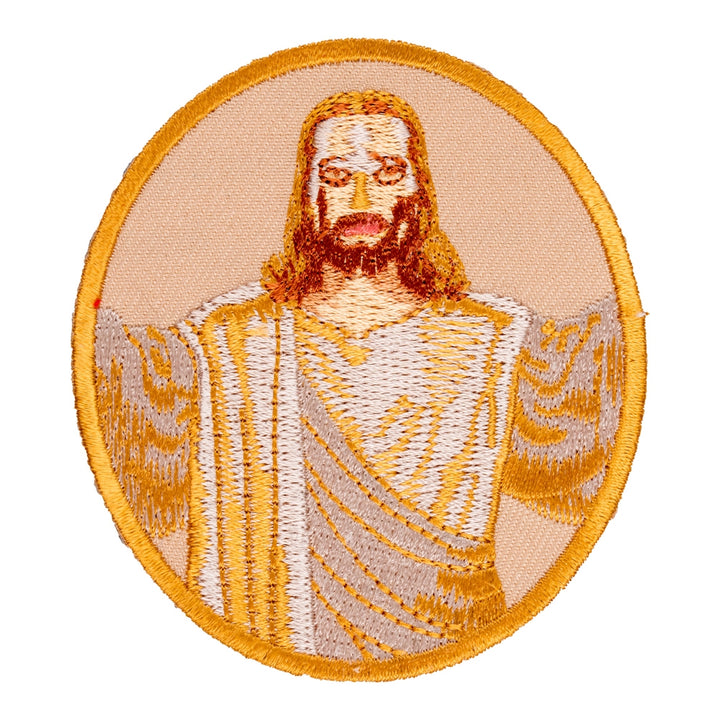 Golden Jesus Portrait Patch, Christian Patches — product image