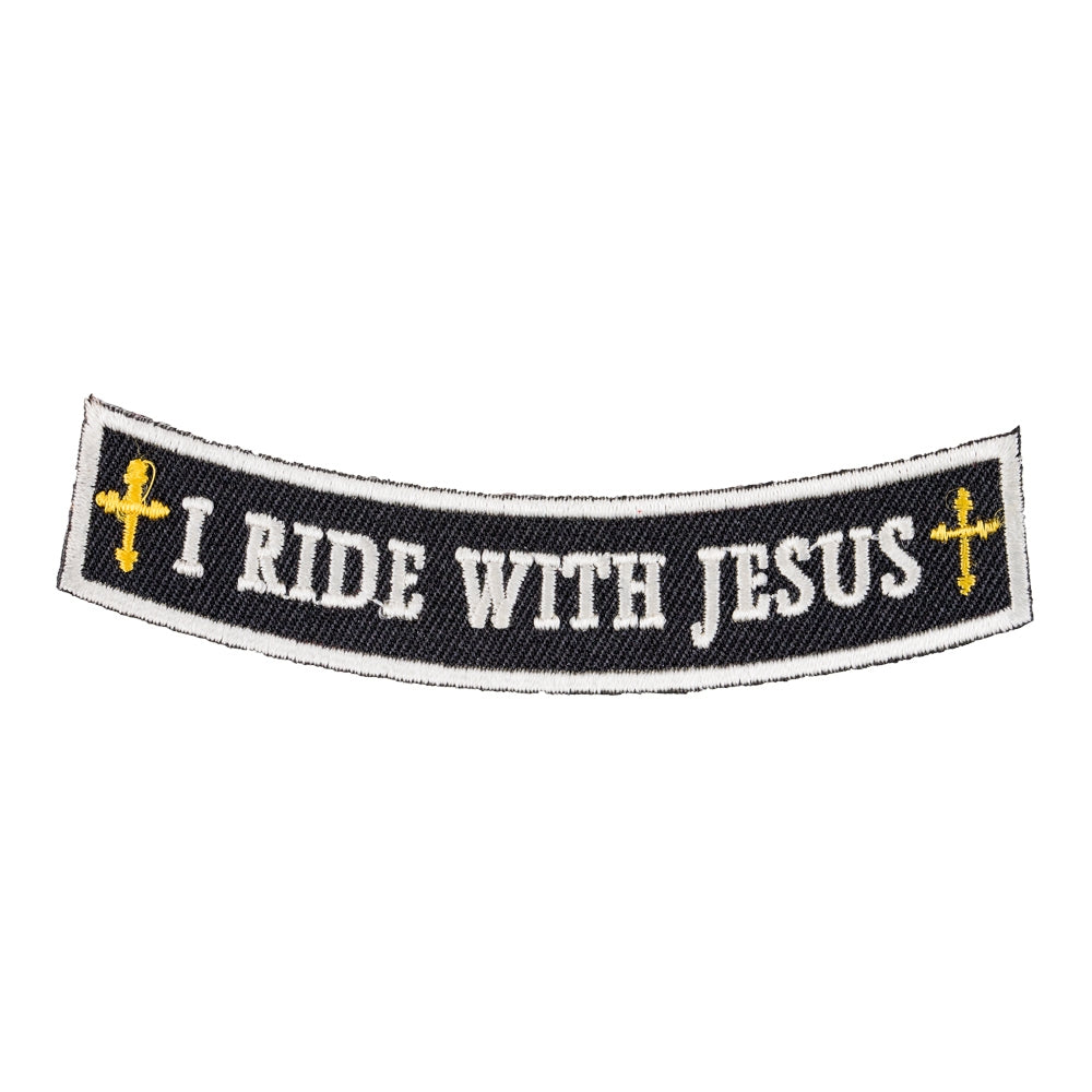 I Ride With Jesus Bottom Rocker Patch, Small Size — product image