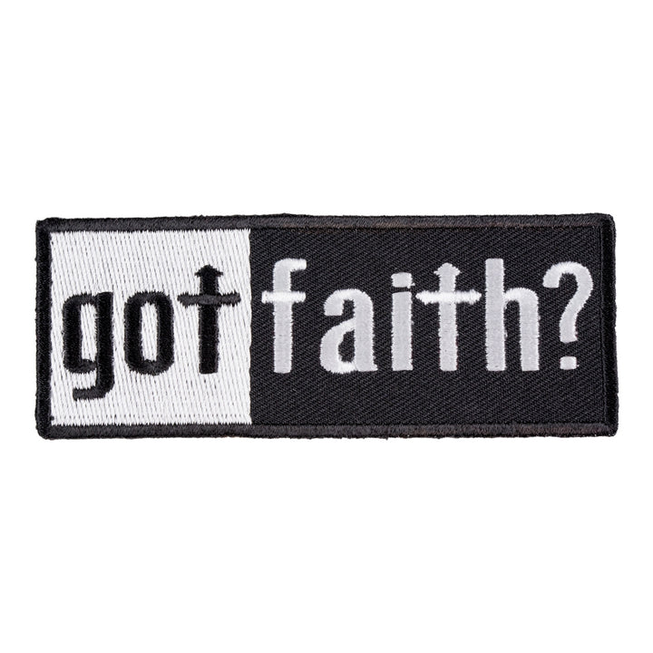 Got Faith Black &amp; White Patch, Religious &amp; Inspirational Patches — product image