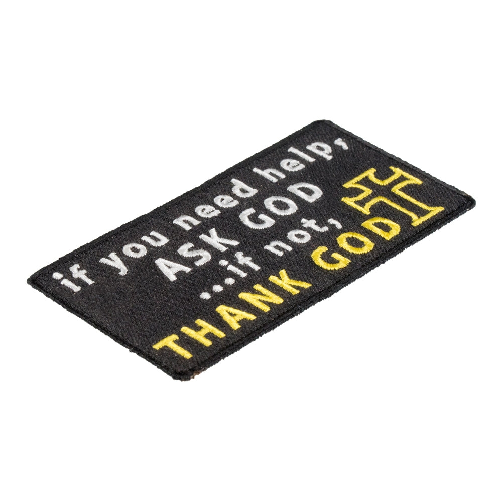If You Need Help Ask God Patch, Religious Christian Patches — detail view 1
