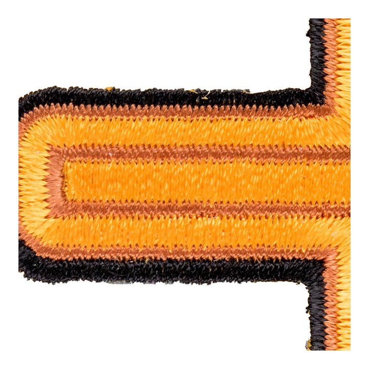 Gold Wooden Cross Patch, Religious Cross Patches — detail view 2