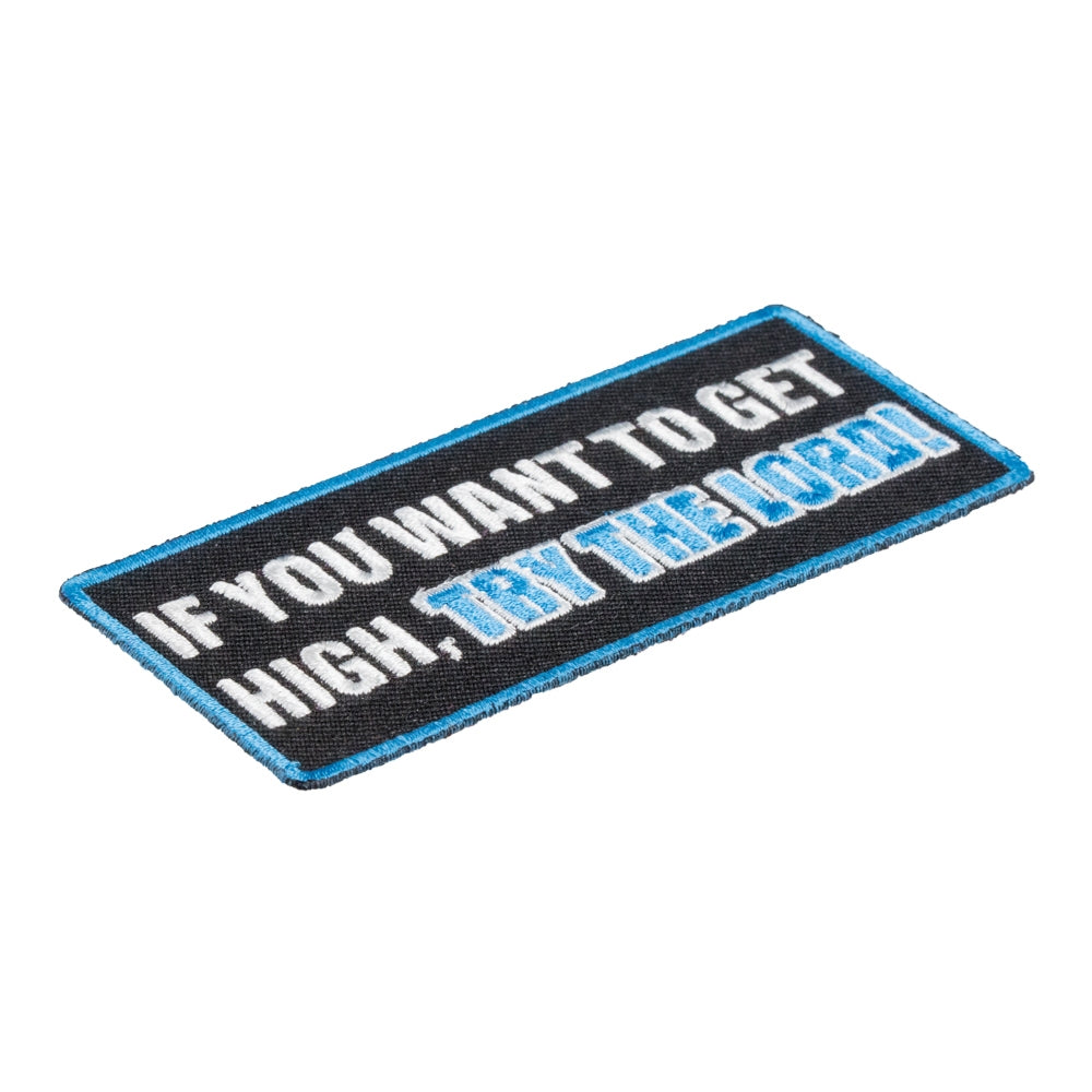 Get High Try The Lord Patch, Religious Inspirational Patches — detail view 1