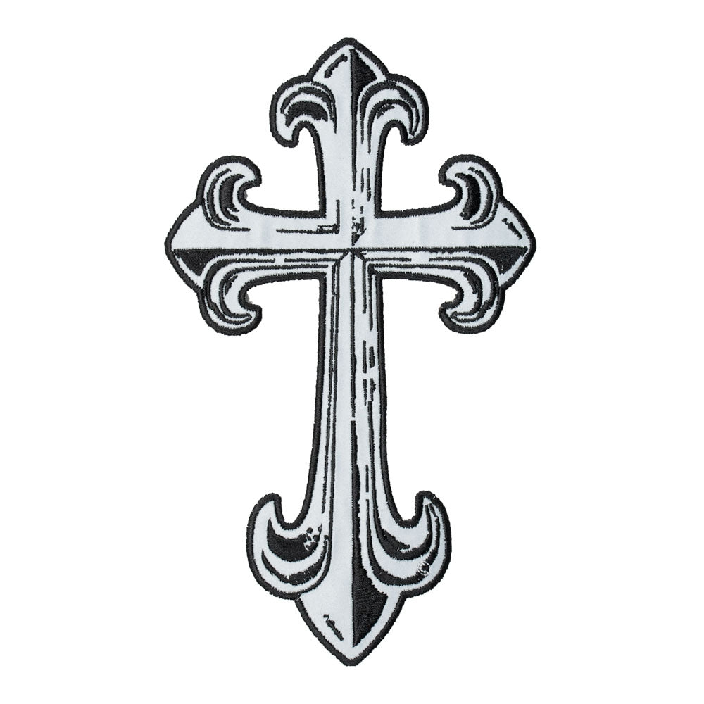 Reflective Steel Cross Patch, Medium Size — product image