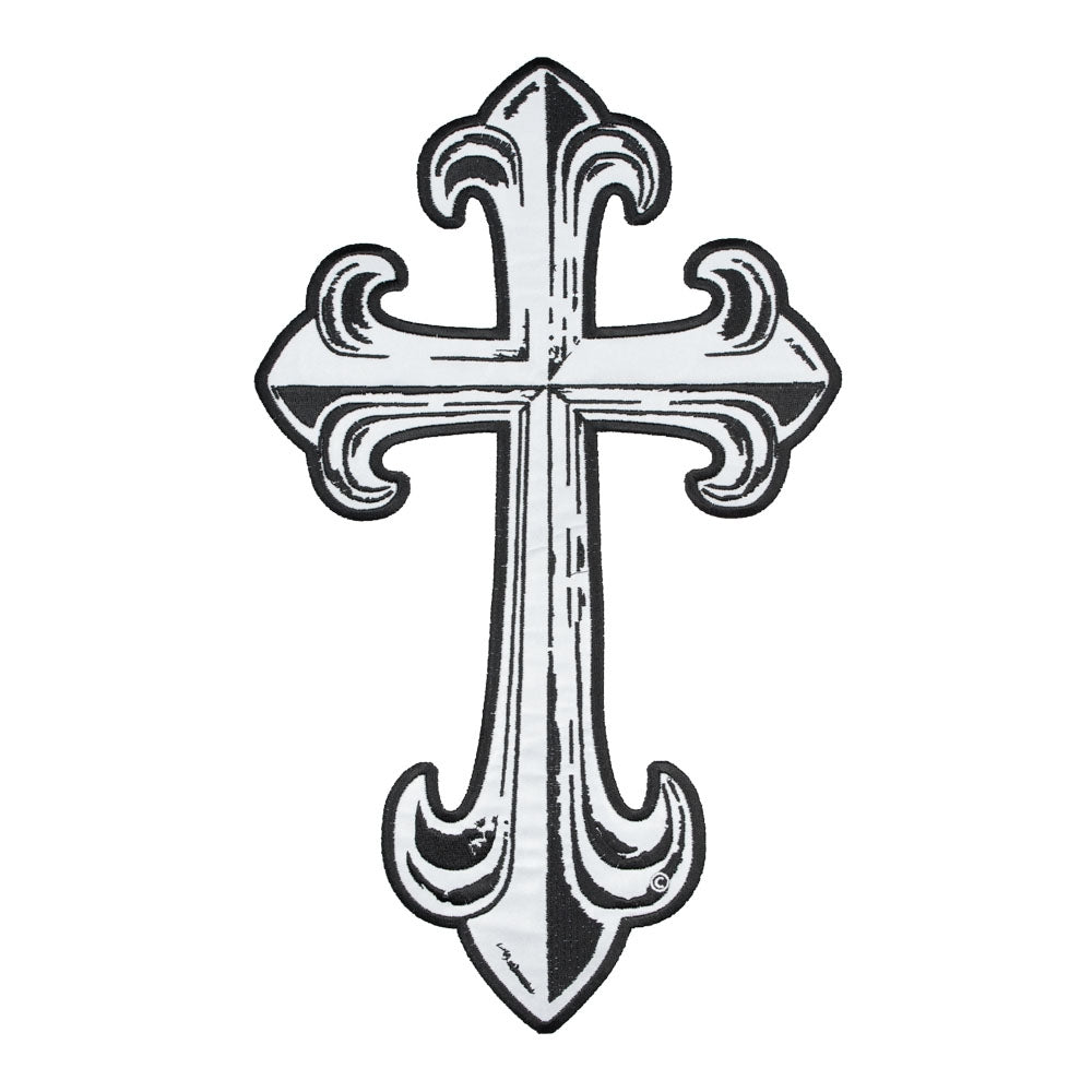 Reflective Steel Cross Patch, Large Size — product image