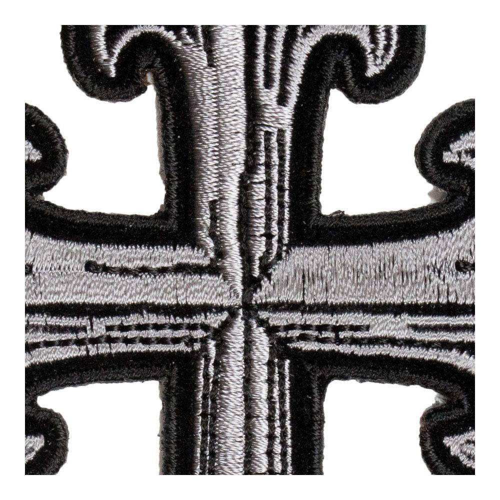 Steel Grey Cross Patch, Small Size — detail view 1