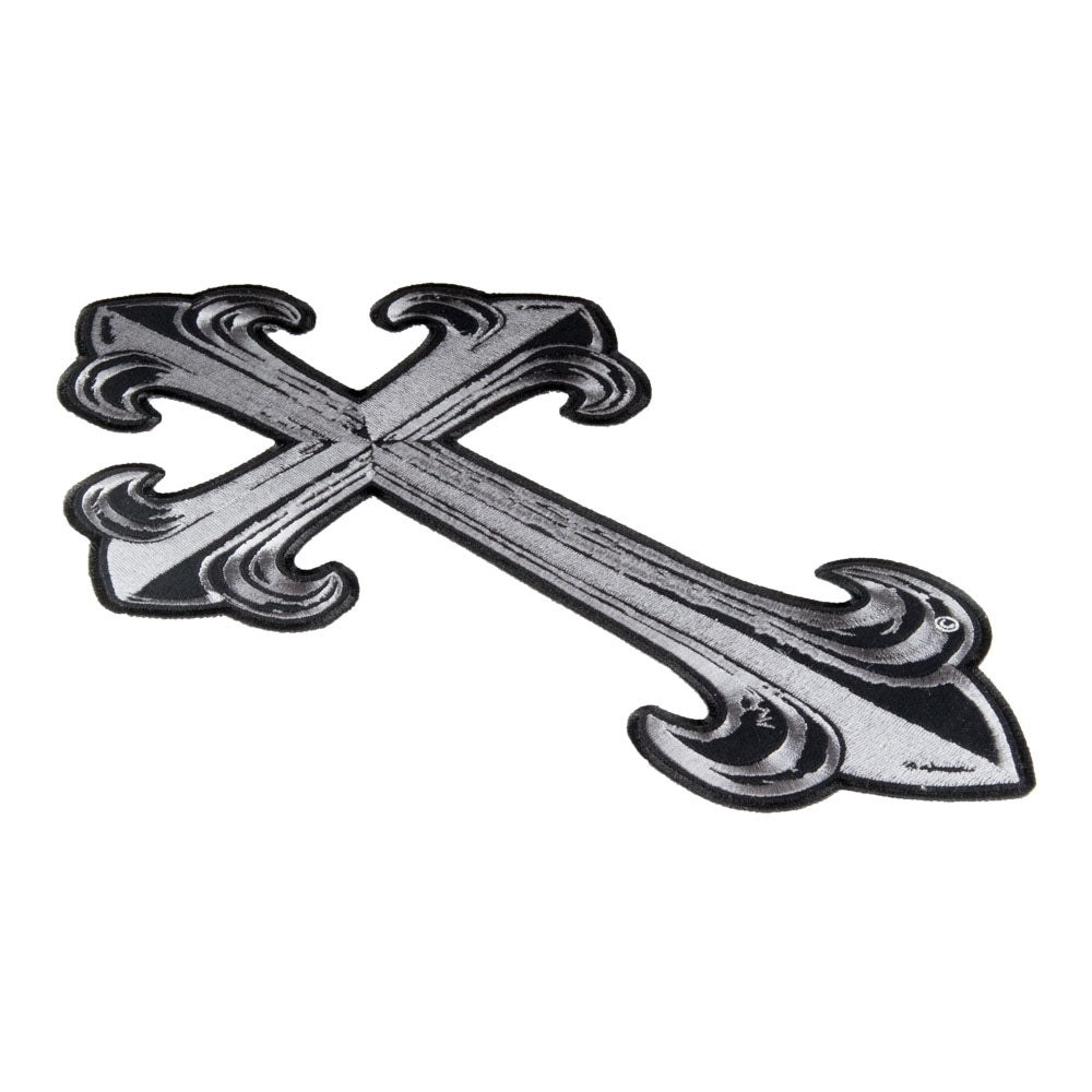 Steel Grey Cross Patch, Large Size — detail view 1